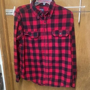 3/$15. Men’s Red and Black Checkere Shirt, size 42-44